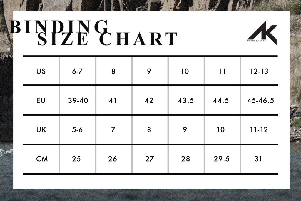 Size Charts - AK Durable Supply Co.